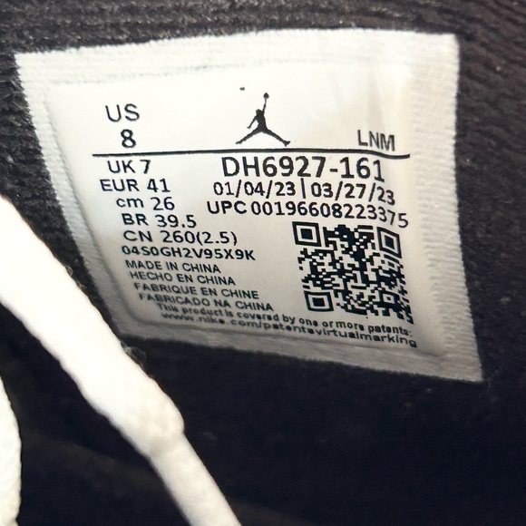 Jordan 4 Retro Red Cement size 8 DH6927-161 2023 PRE-OWNED with OG BOX - Picture 9 of 10